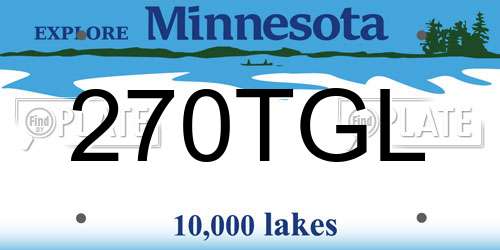 270TGL Minnesota License Plate