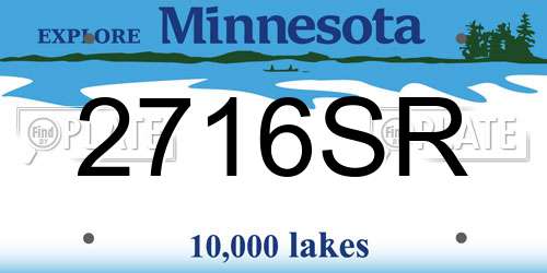 2716SR Minnesota License Plate