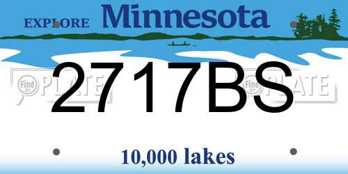 2717BS Minnesota License Plate