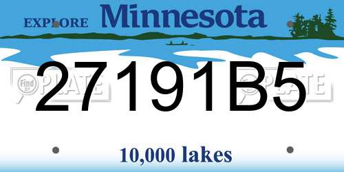 27191B5 Minnesota License Plate