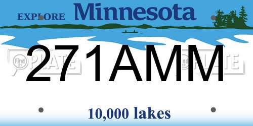 271AMM Minnesota License Plate