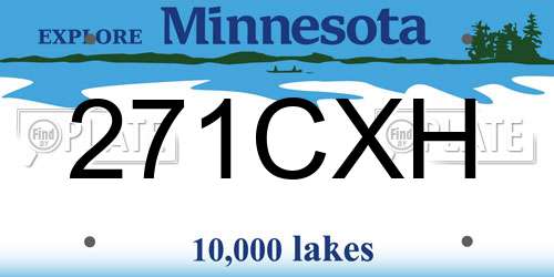 271CXH Minnesota License Plate