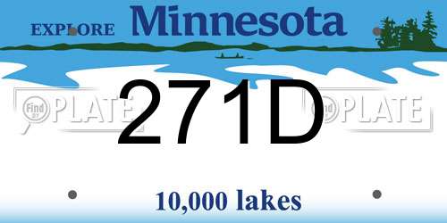 271D Minnesota License Plate
