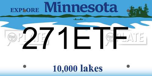 271ETF Minnesota License Plate