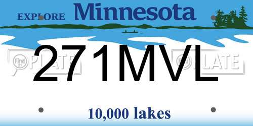 271MVL Minnesota License Plate