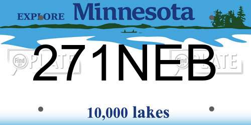 271NEB Minnesota License Plate