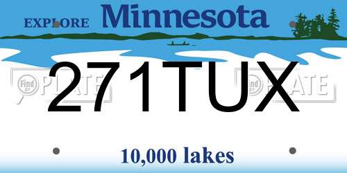 271TUX Minnesota License Plate