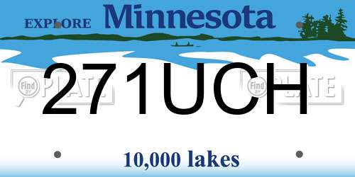 271UCH Minnesota License Plate