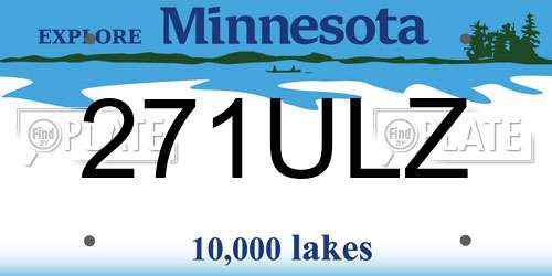 271ULZ Minnesota License Plate