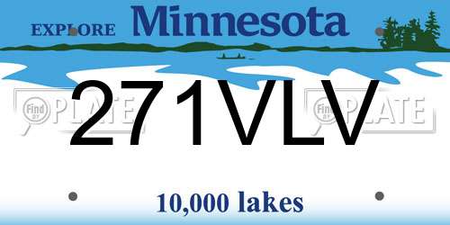 271VLV Minnesota License Plate
