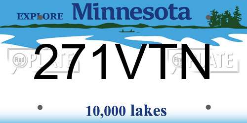 271VTN Minnesota License Plate