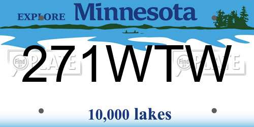 271WTW Minnesota License Plate