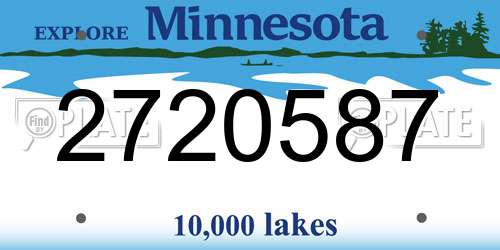 2720587 Minnesota License Plate