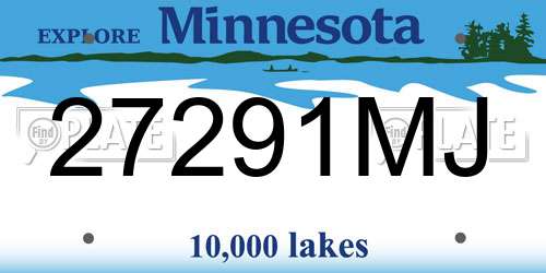 27291MJ Minnesota License Plate