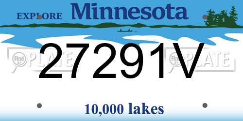 27291V Minnesota License Plate