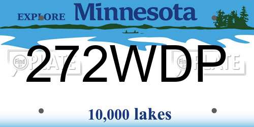 272WDP Minnesota License Plate