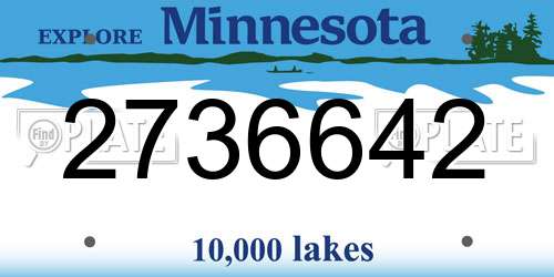2736642 Minnesota License Plate