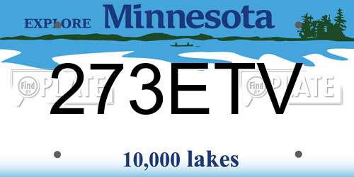 273ETV Minnesota License Plate