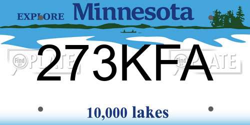 273KFA Minnesota License Plate