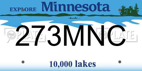 273MNC Minnesota License Plate
