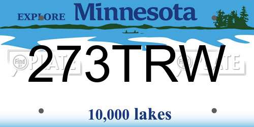 273TRW Minnesota License Plate