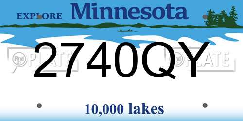 2740QY Minnesota License Plate