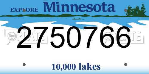 2750766 Minnesota License Plate