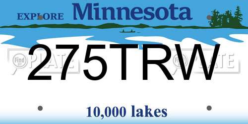 275TRW Minnesota License Plate