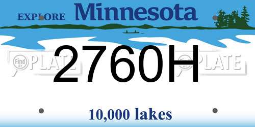 2760H Minnesota License Plate