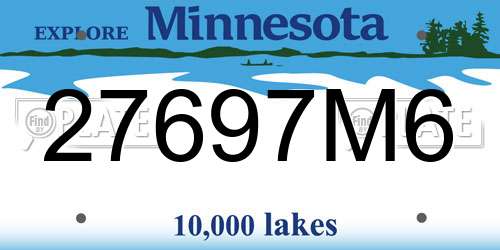 27697M6 Minnesota License Plate