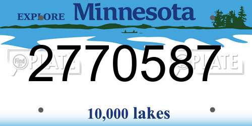 2770587 Minnesota License Plate
