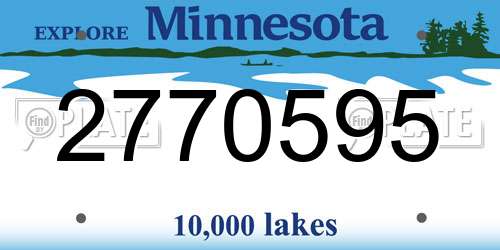 2770595 Minnesota License Plate