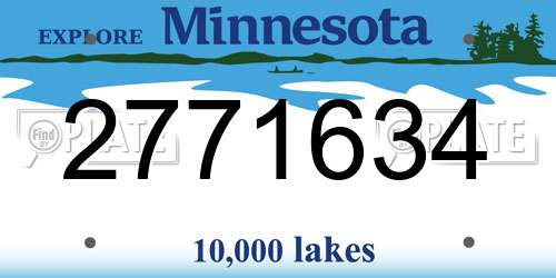 2771634 Minnesota License Plate