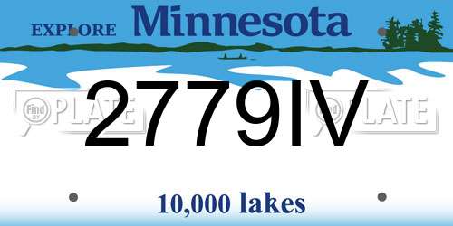 2779IV Minnesota License Plate