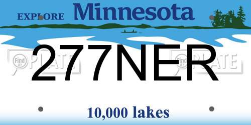 277NER Minnesota License Plate