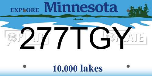 277TGY Minnesota License Plate