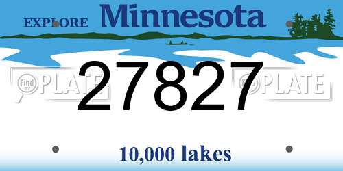27827 Minnesota License Plate