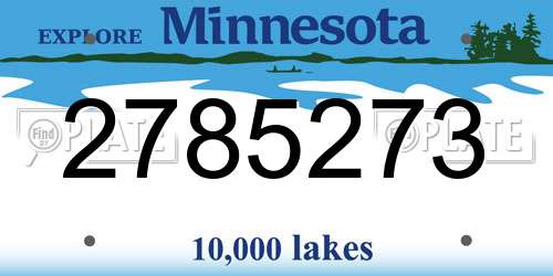 2785273 Minnesota License Plate