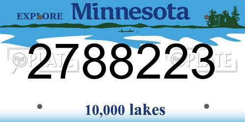 2788223 Minnesota License Plate