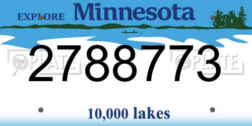 2788773 Minnesota License Plate