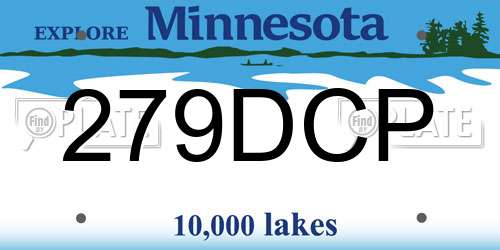 279DCP Minnesota License Plate