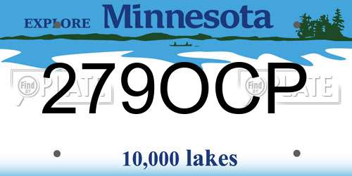 279OCP Minnesota License Plate