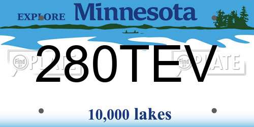 280TEV Minnesota License Plate