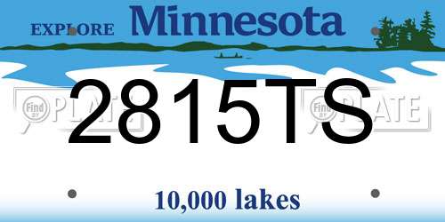 2815TS Minnesota License Plate
