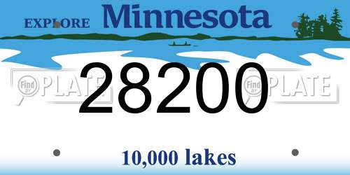 28200 Minnesota License Plate
