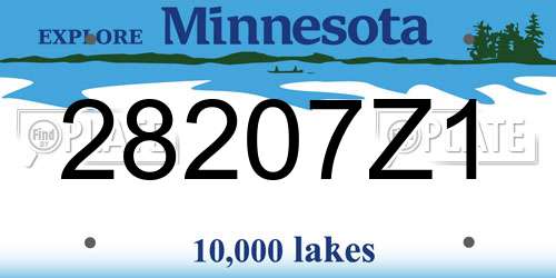 28207Z1 Minnesota License Plate