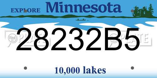 28232B5 Minnesota License Plate