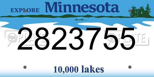 2823755 Minnesota License Plate