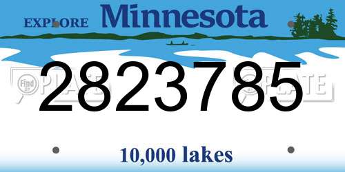 2823785 Minnesota License Plate