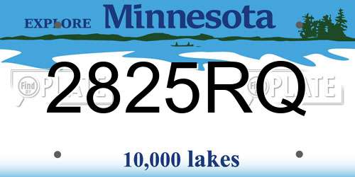 2825RQ Minnesota License Plate